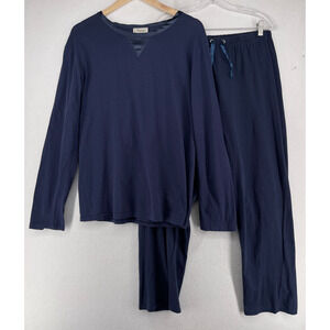 TEMPERLEY LONDON Pajama Set L British Airways First Class Amenity Cotton Blue